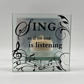 Inspirational Frosted Glass Tealight Holder